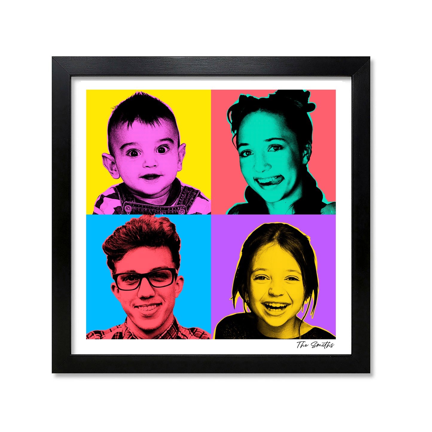 Custom Pop Art Family Portrait (B)