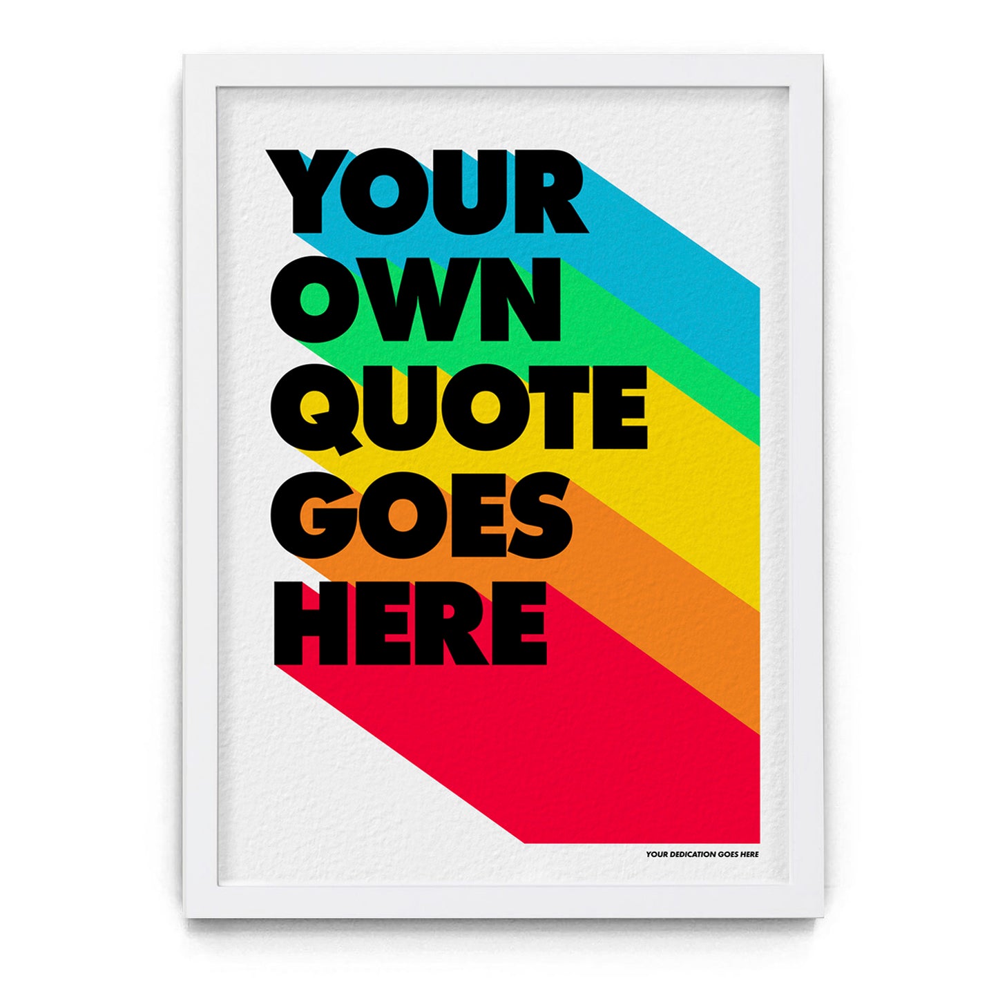 Custom Typographic Rainbow Print