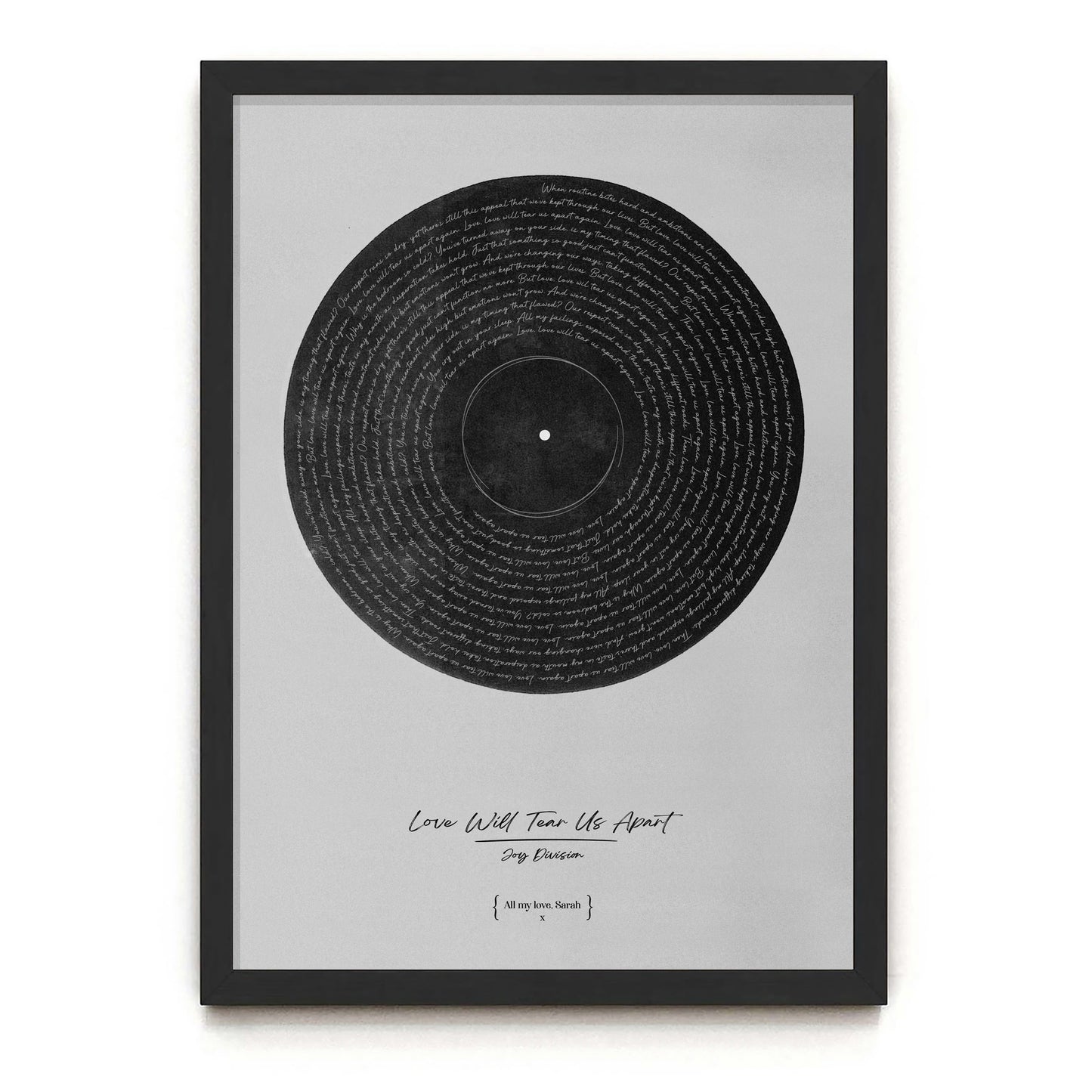 Modern Custom Song Lyric Print