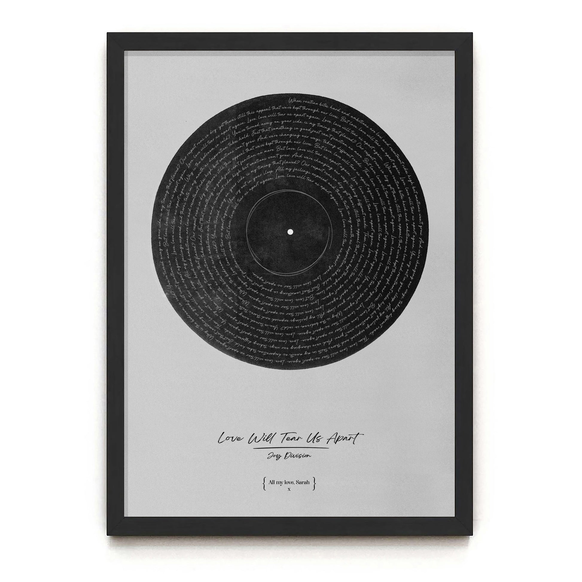Modern Custom Song Lyric Print