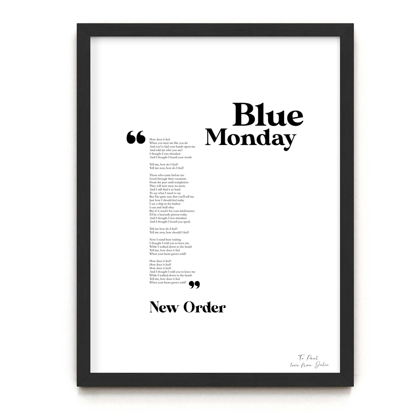 Custom Lyrics print sprucemooseart.com