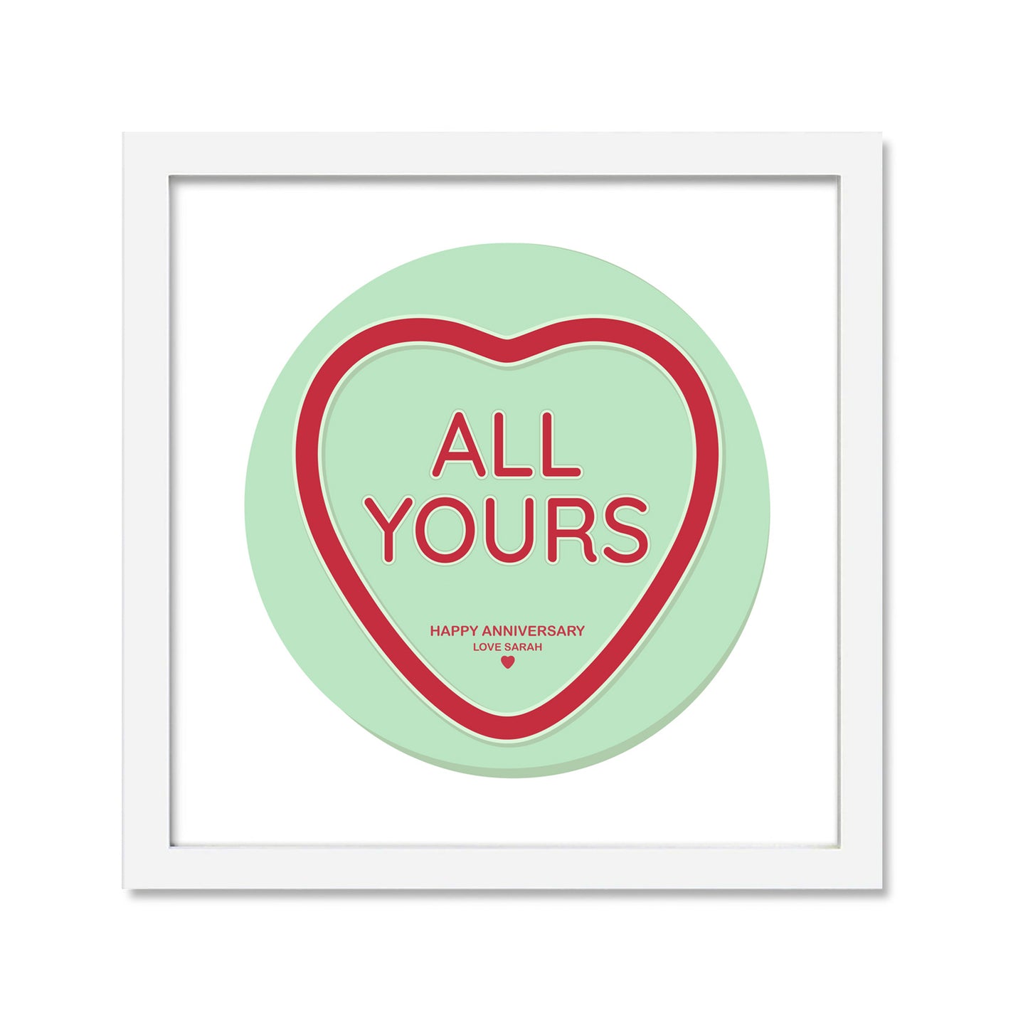 Personalized Love Heart Print