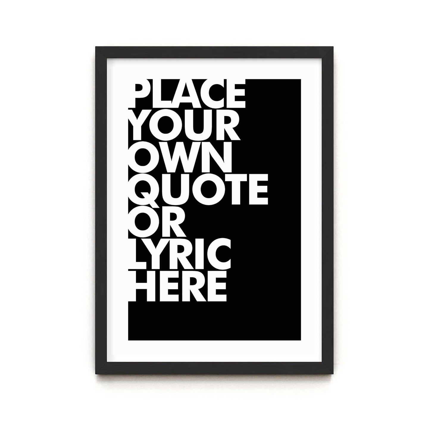 Custom Typographic Poster (Type C)