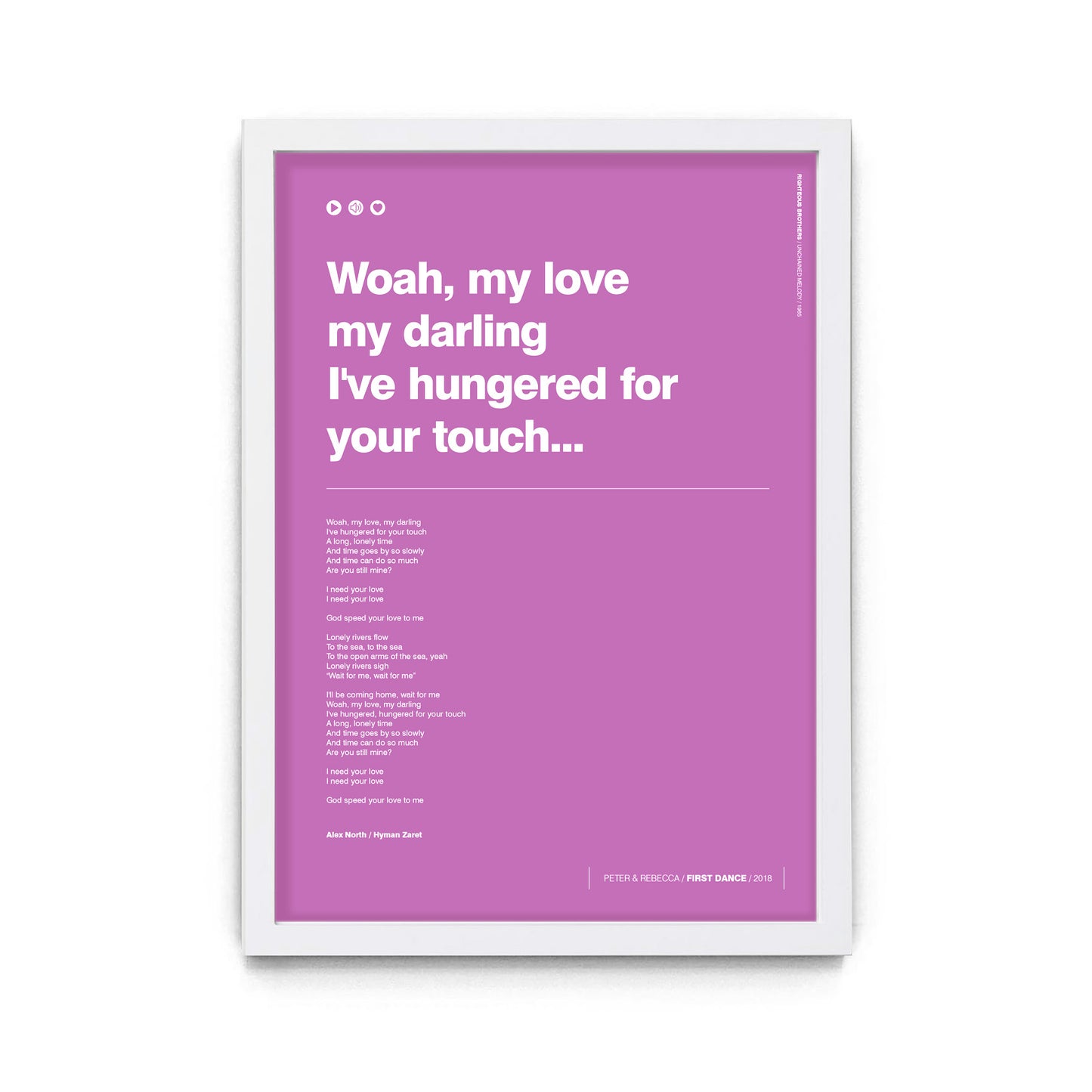 Custom Song Lyrics Print (Style D)