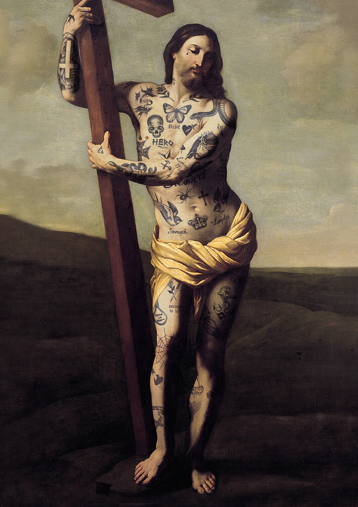 Tattooed Jesus Print