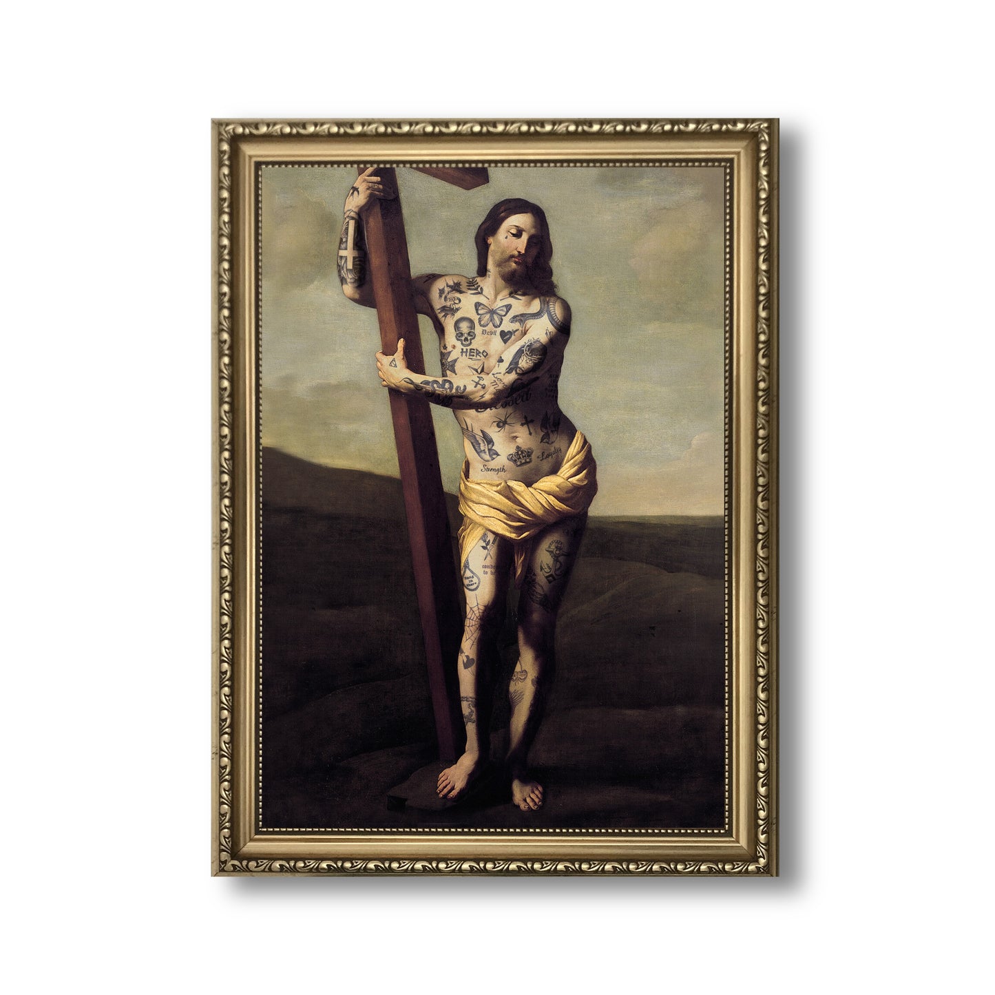 Tattooed Jesus Print