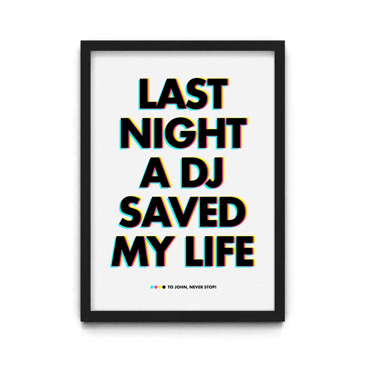 CMYK Custom Typographic Print