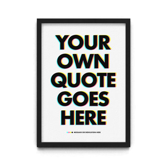 CMYK Custom Typographic Print