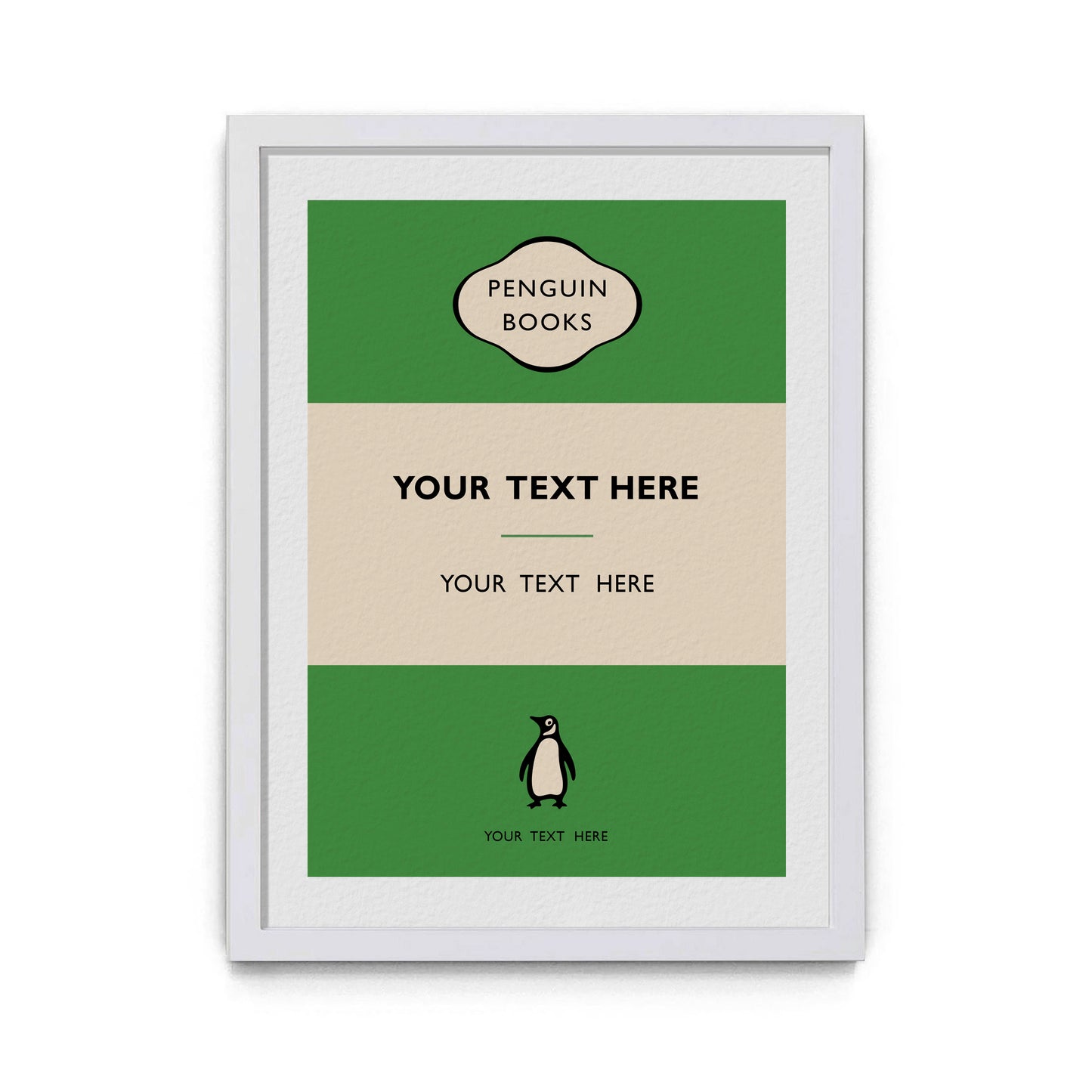 Custom Typographic Book Print (Clean Version)