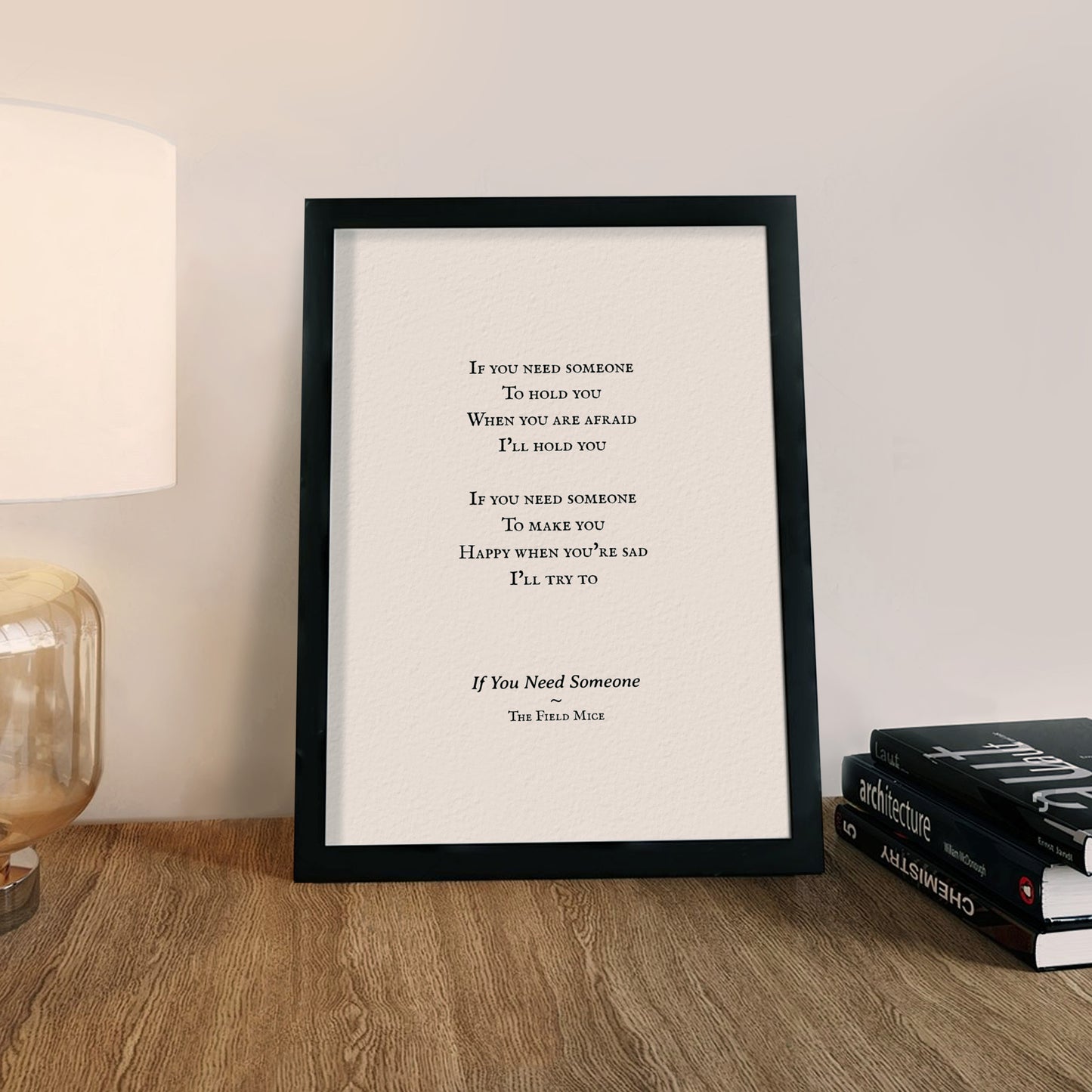 Custom "Old Type" Lyrics Print