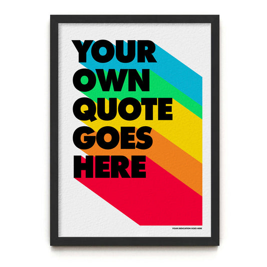 Custom Typographic Rainbow Print