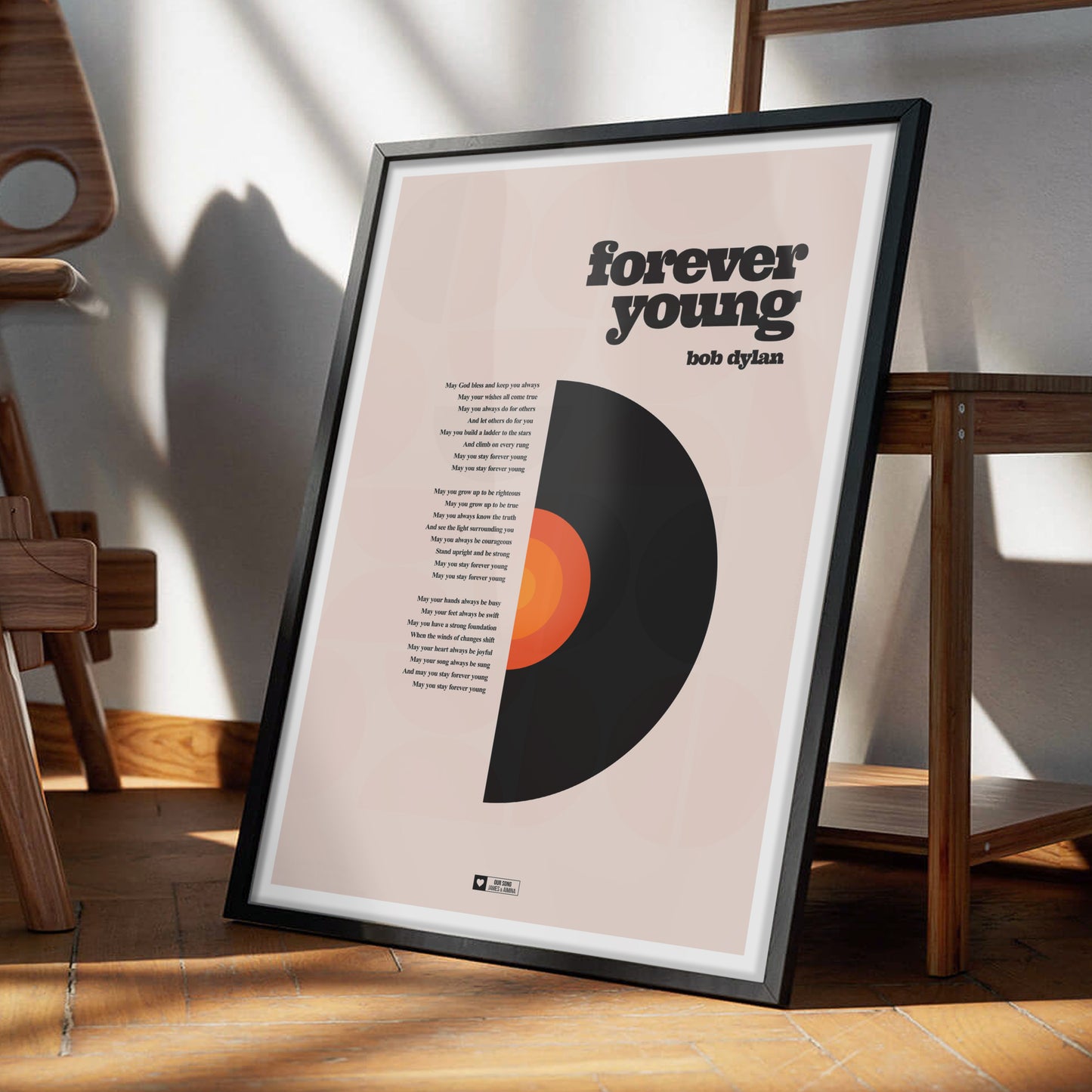 Custom Typography Lyrics Print