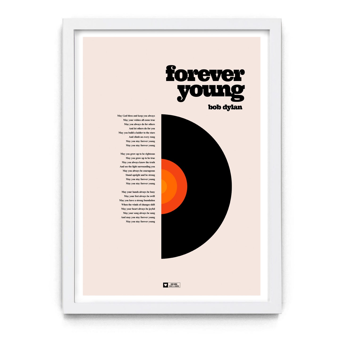 Custom Typography Lyrics Print