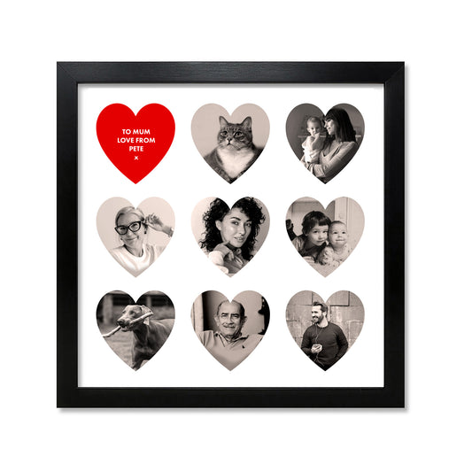 Nine Hearts Custom Photo Montage