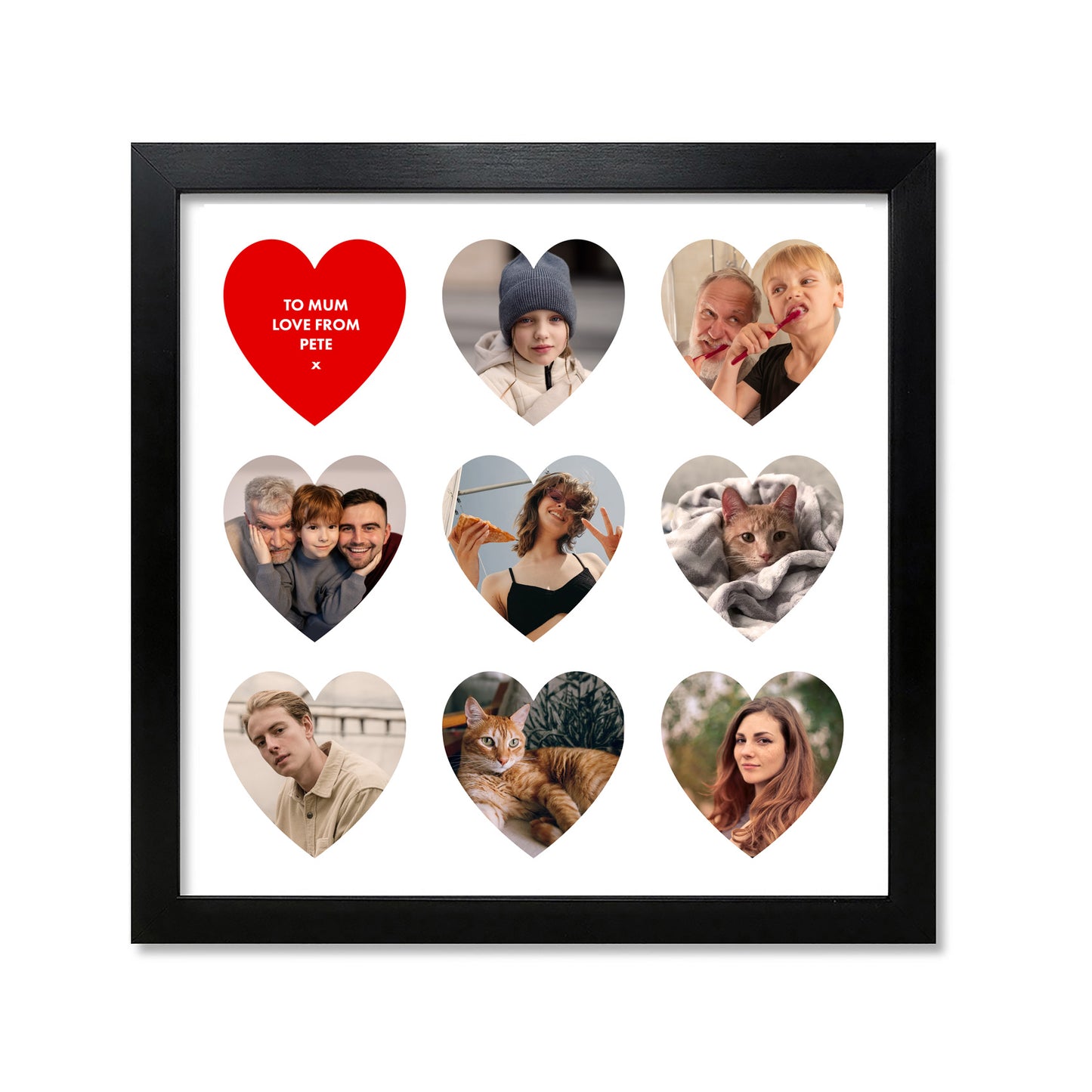 Nine Hearts Custom Photo Montage