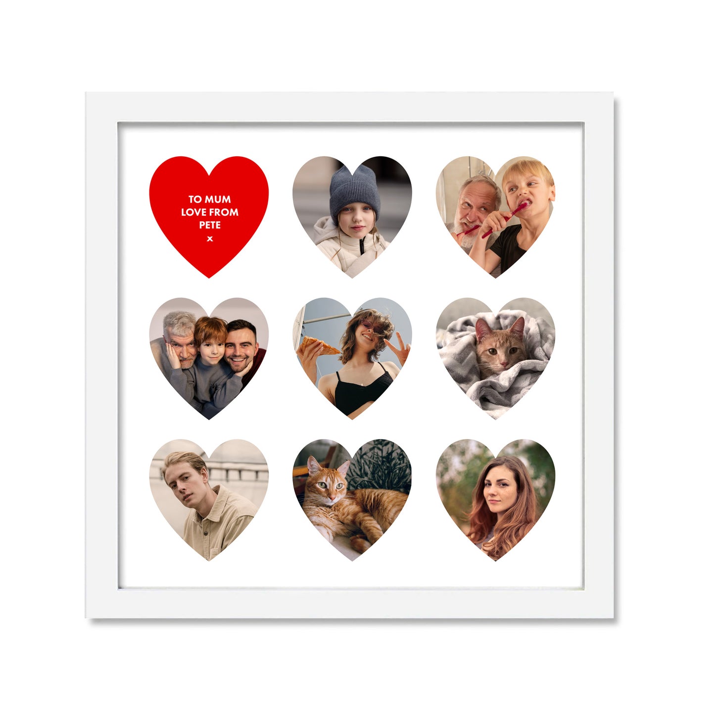 Nine Hearts Custom Photo Montage