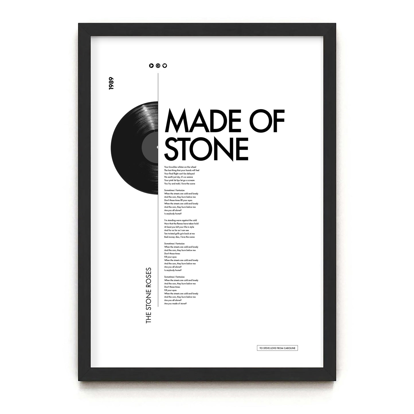 Custom music print Any song sprucemooseart.com