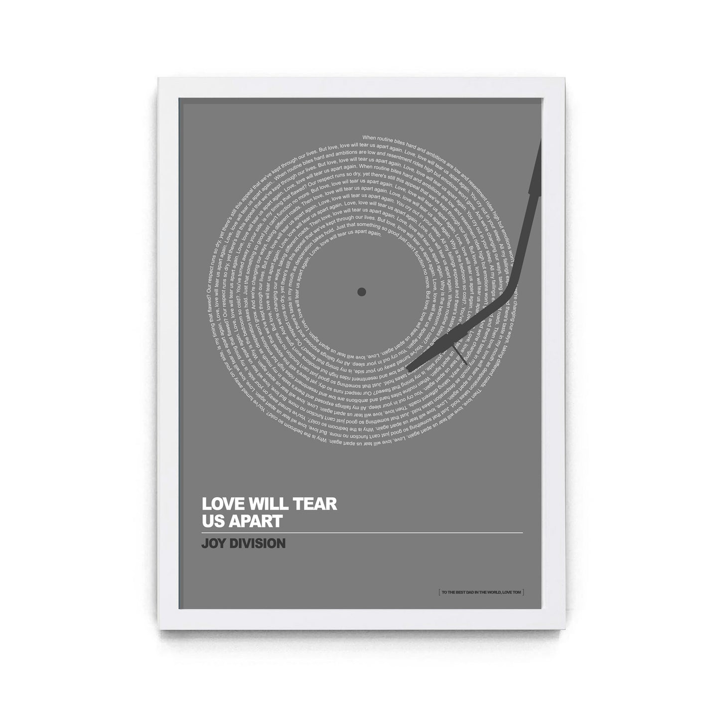 Custom Song Lyrics Print (Vinyl Illustration)