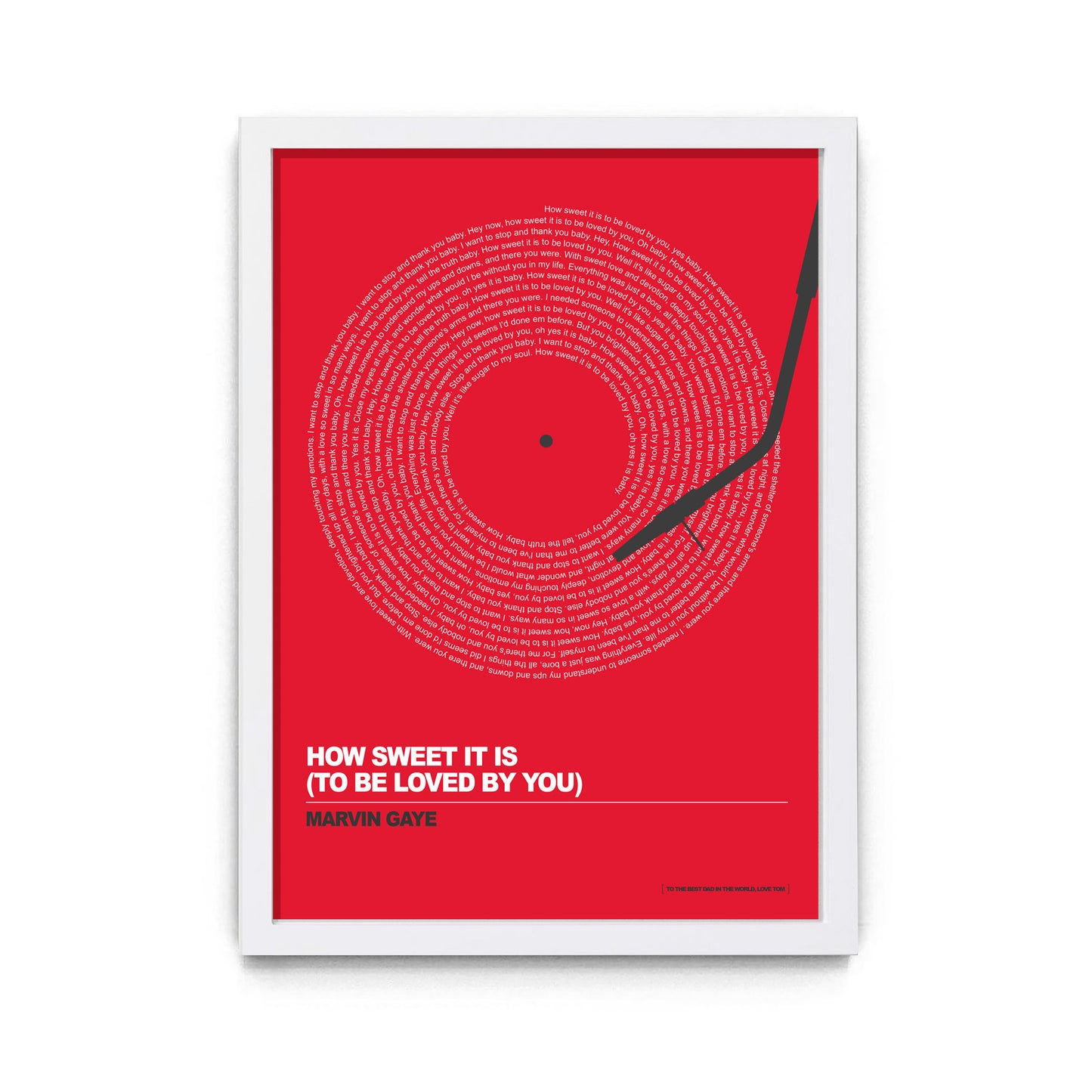 Custom Song Lyrics Print (Vinyl Illustration)