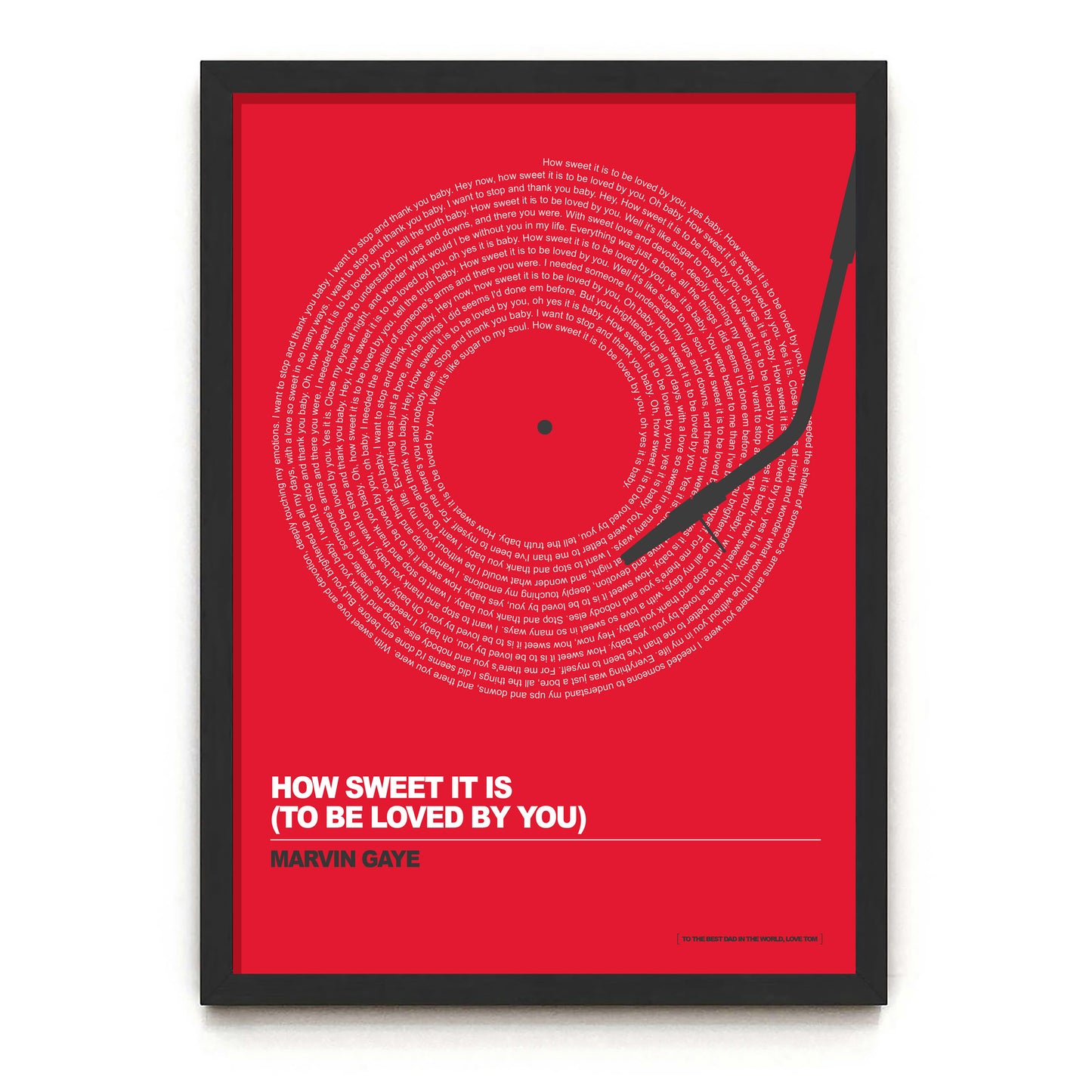 Custom Song Lyrics Print (Vinyl Illustration)