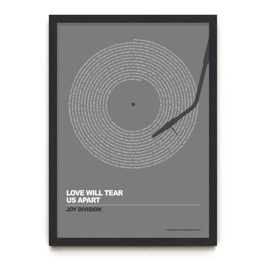 custom song lyrics vinyl print