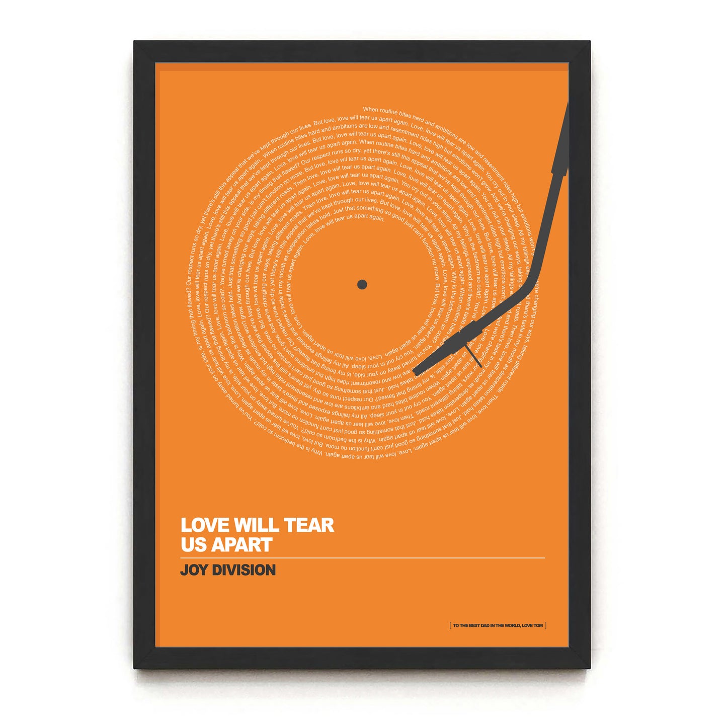 Custom Song Lyrics Print (Vinyl Illustration)