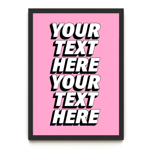 Custom Typographic Poster (Type B)