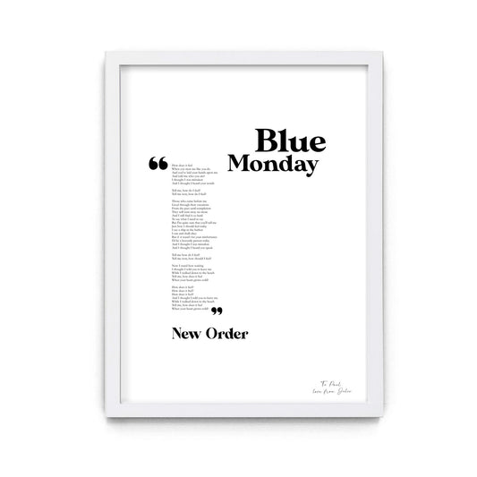 Custom Song Lyrics Print (Style A)