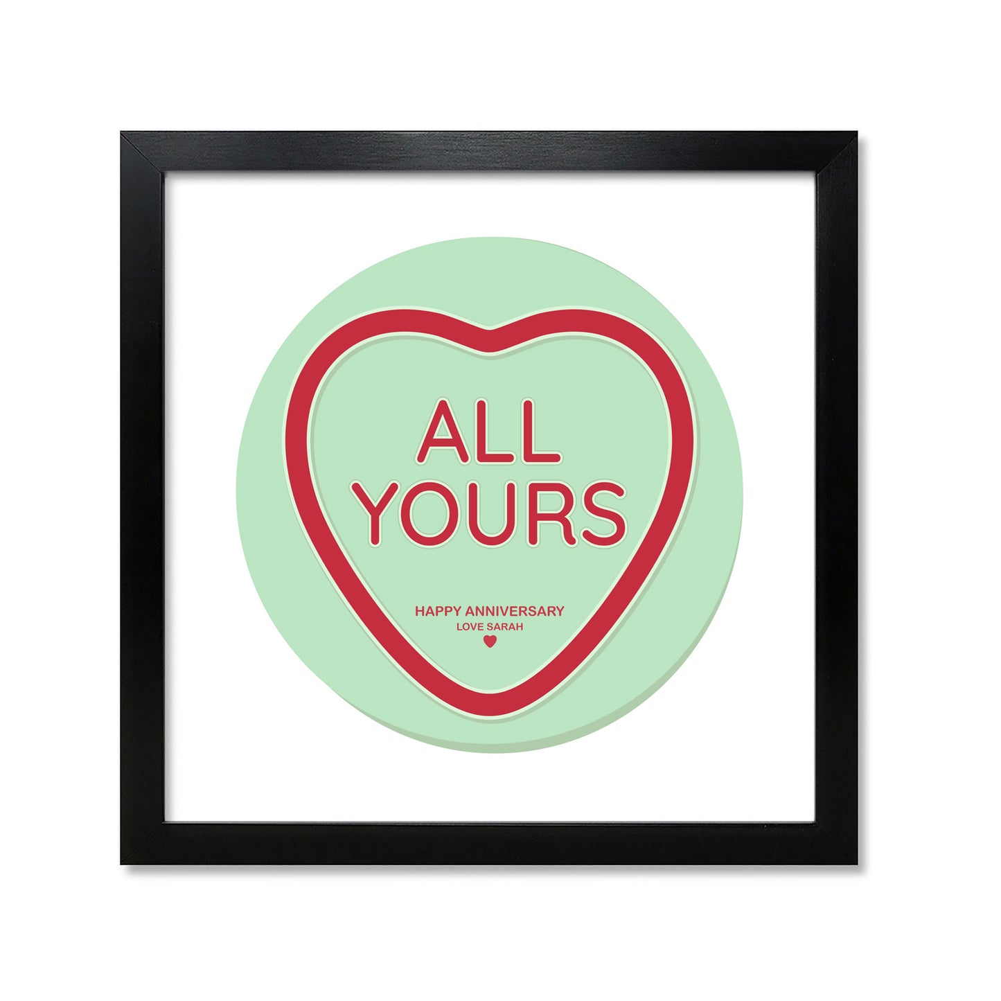 Personalized Love Heart Print