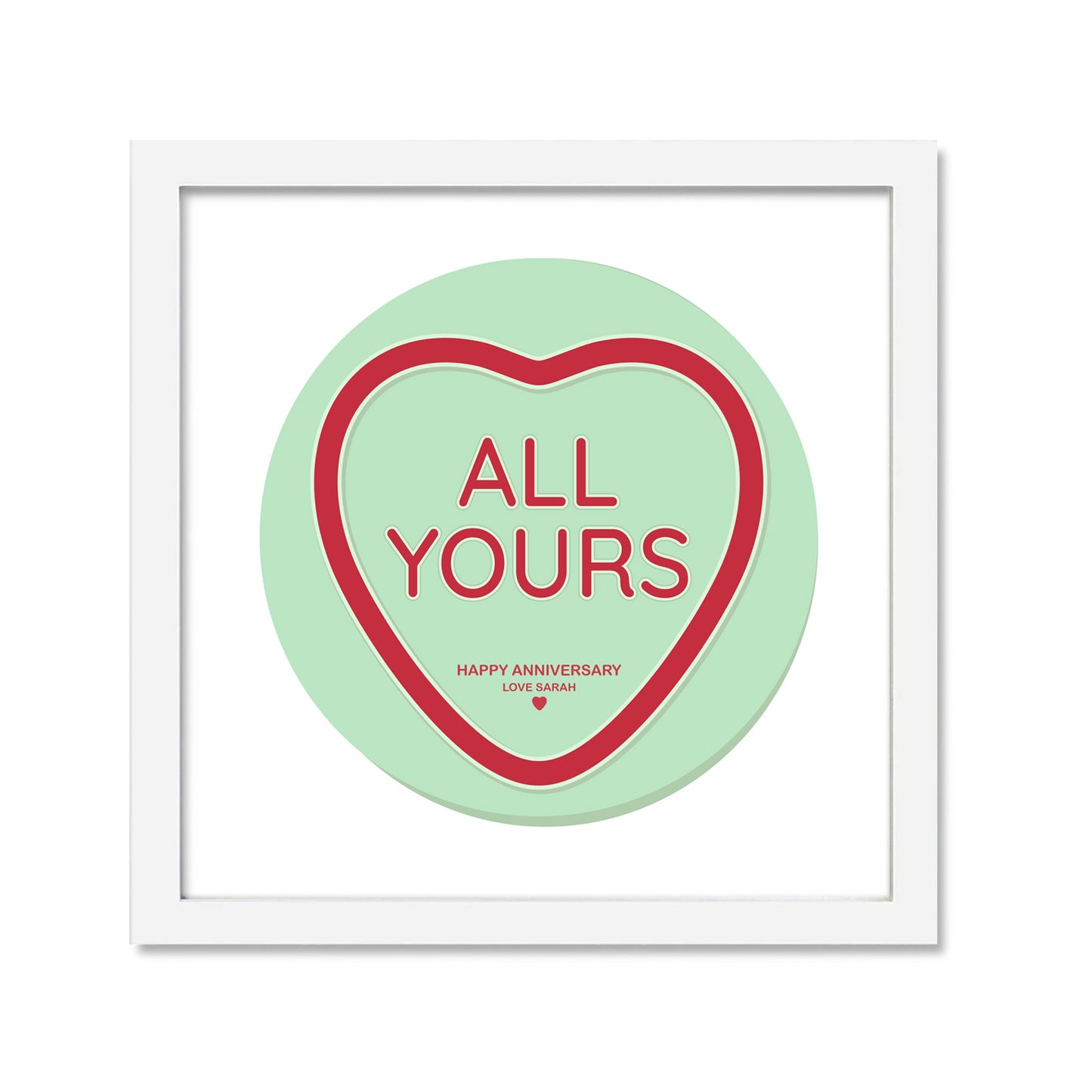 Personalized Love Heart Print