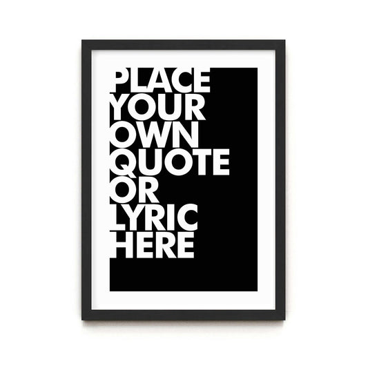 Custom Typographic Poster (Type C)