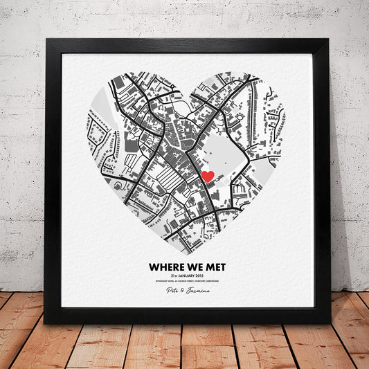 Custom Heart Map Print (B)
