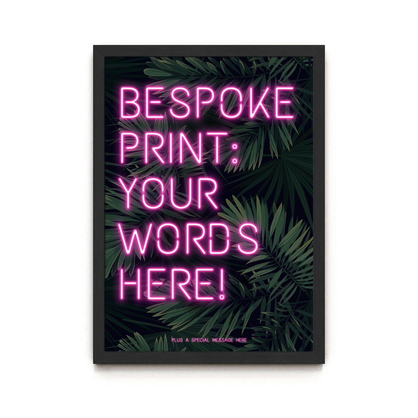 Custom Neon Typographic Poster (Type A)