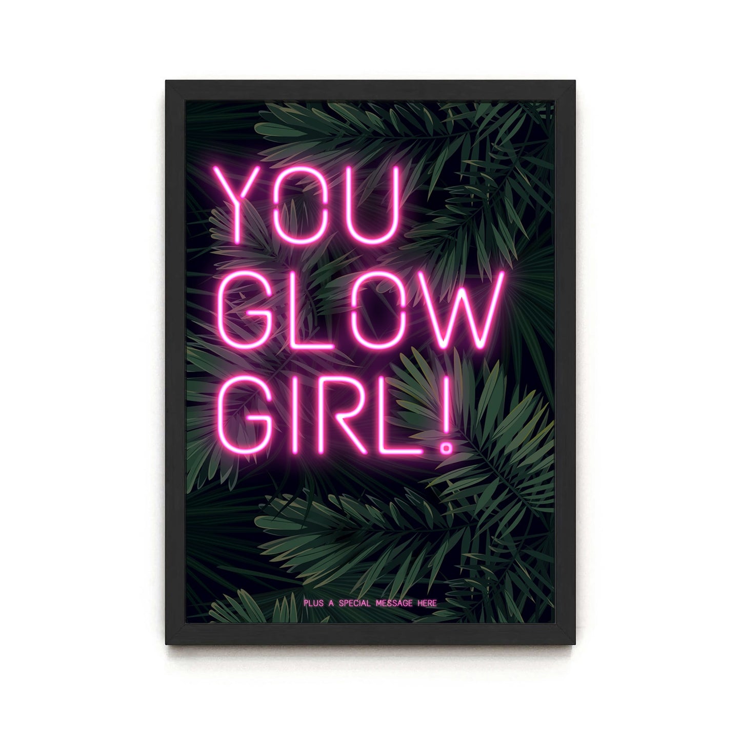 Custom Neon Typographic Poster (Type A)