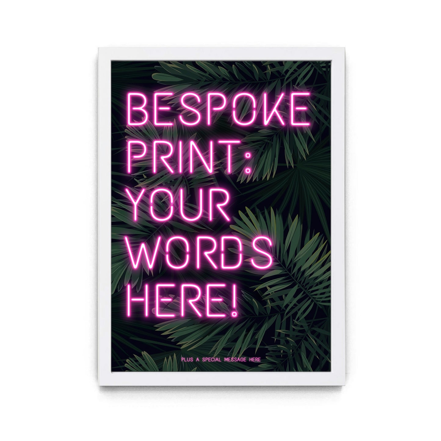 Custom Neon Typographic Poster (Type A)