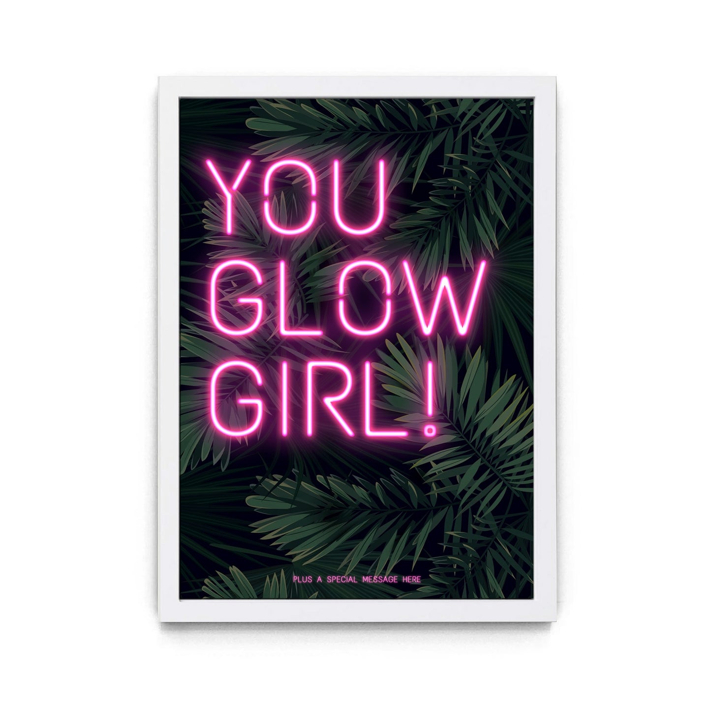 Custom Neon Typographic Poster (Type A)