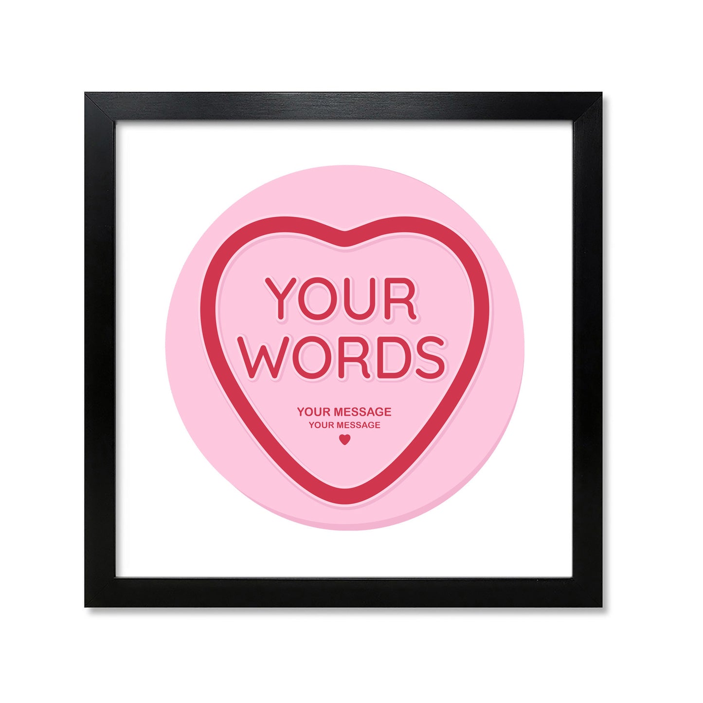 Personalized Love Heart Print