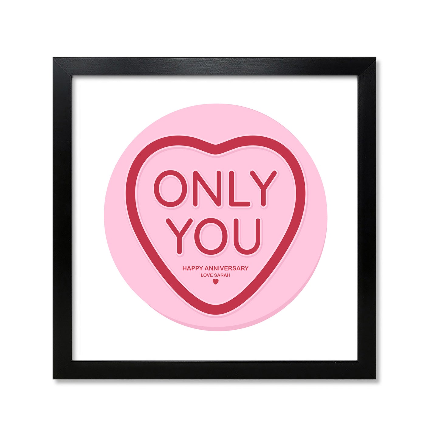 Personalized Love Heart Print