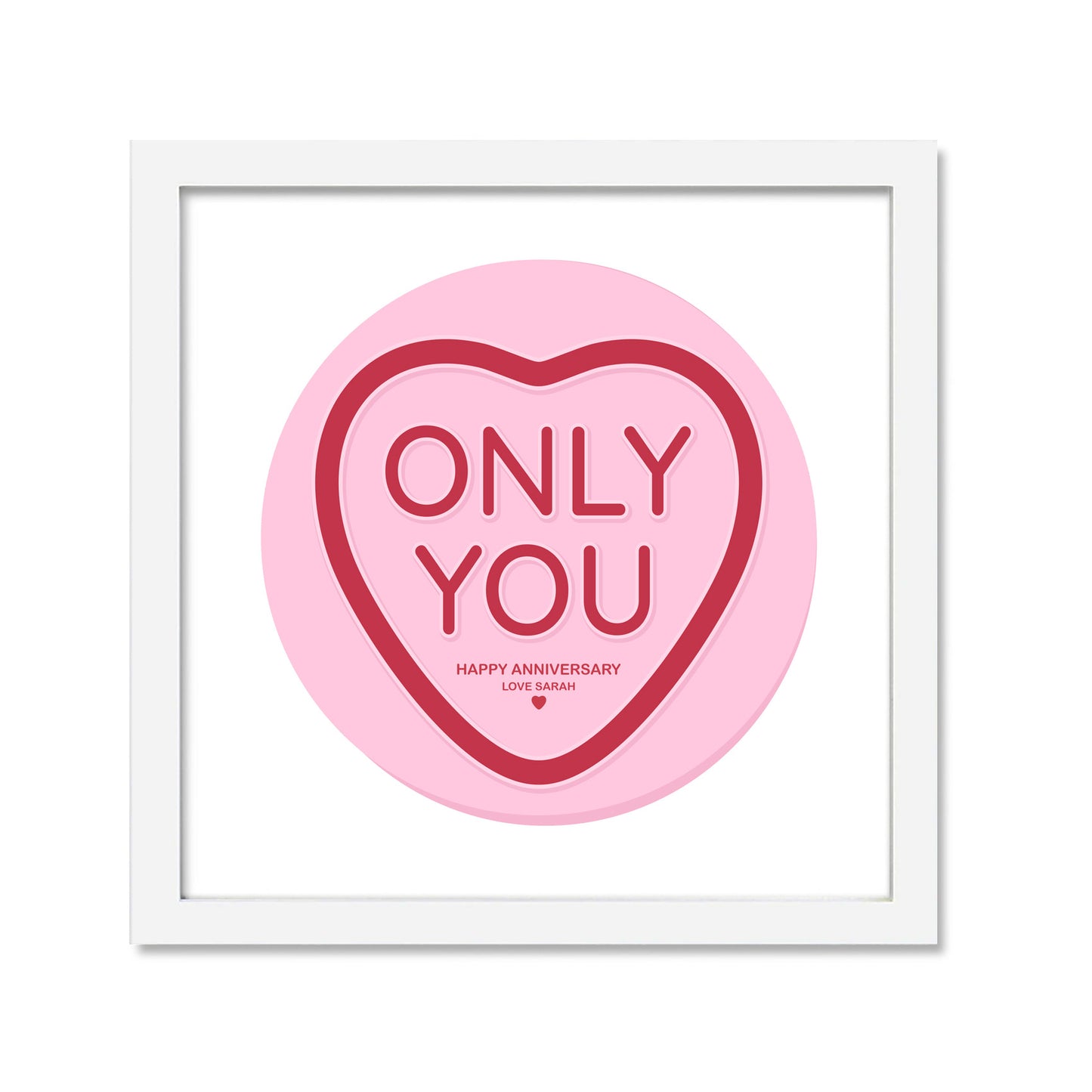 Personalized Love Heart Print