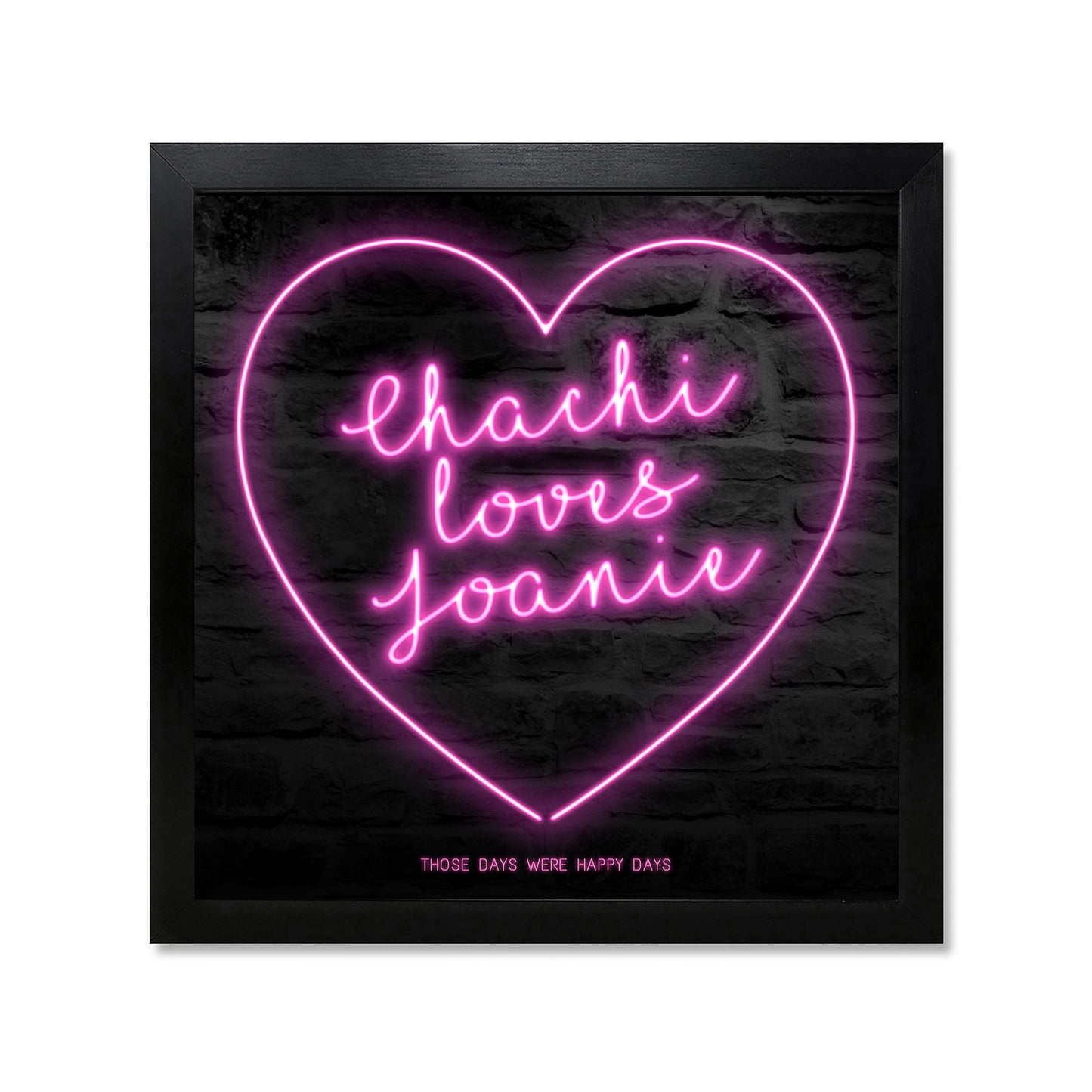 Custom Neon Heart Print