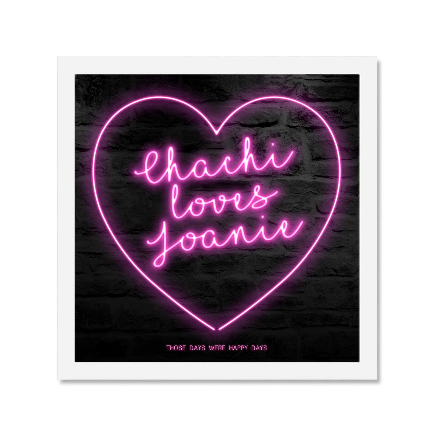 Custom Neon Heart Print