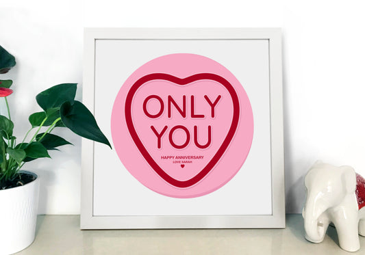 Personalized Love Heart Print