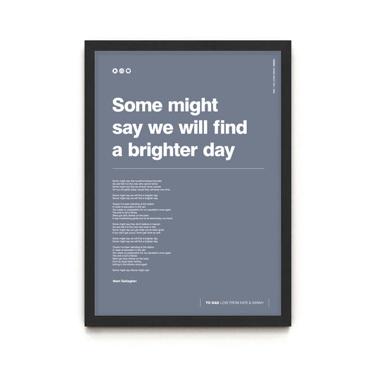 Custom Song Lyrics Print