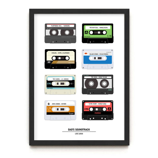 Personalized Cassette Tape Print (Style A)