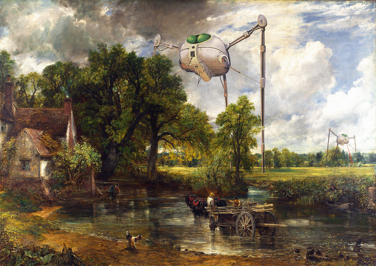 The Hay wain Vs The Tripods Print