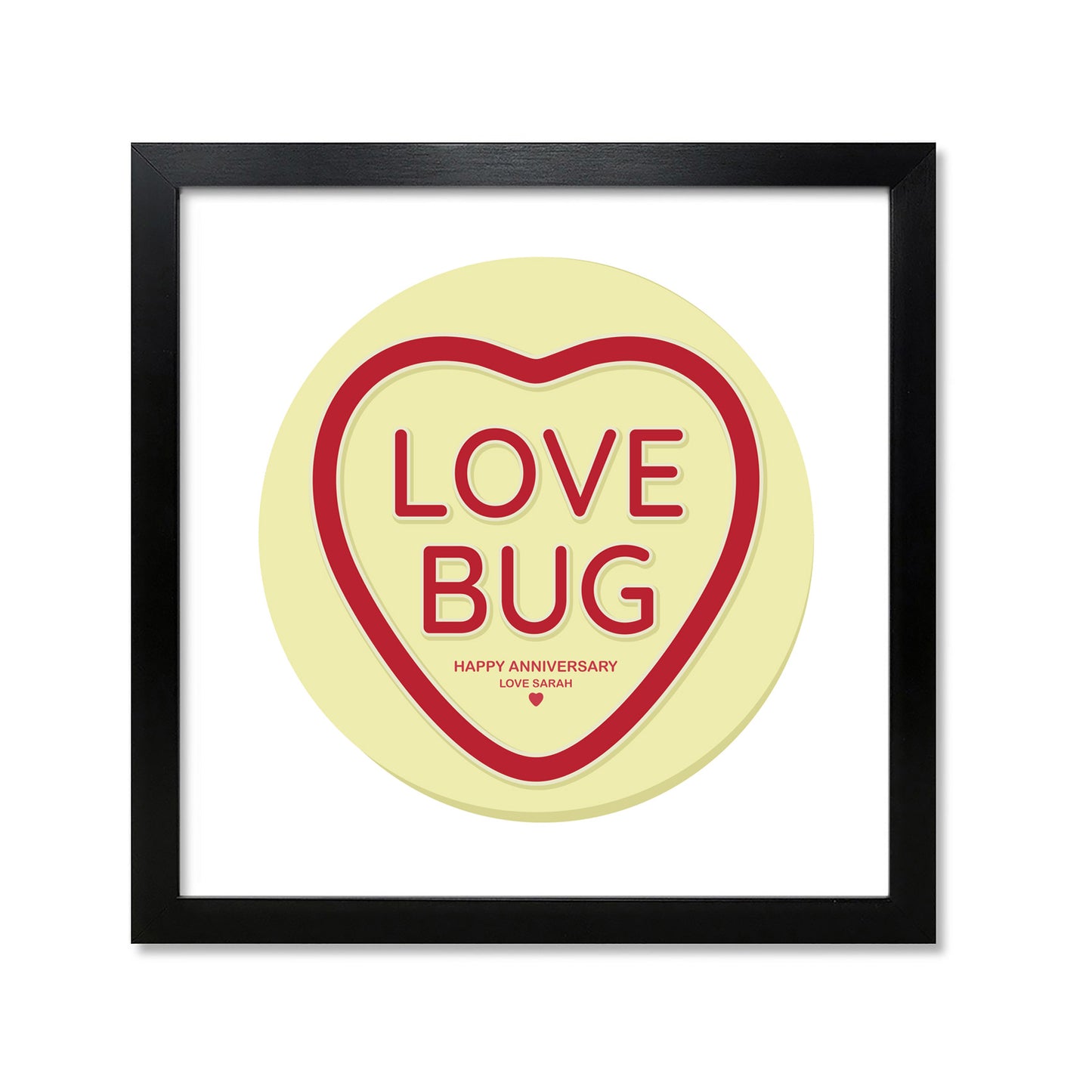 Personalized Love Heart Print